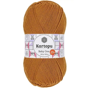 1 Adet Baby One Tüylenmeyen El Örgü İpi Yünü Hardal K1854