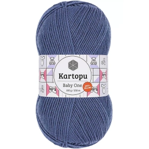 1 Adet Baby One Tüylenmeyen El Örgü İpi Yünü Koyu Mavi K1533