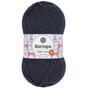 1 Adet Baby One Tüylenmeyen El Örgü İpi Yünü Lacivert K633