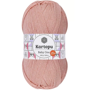 1 Adet Baby One Tüylenmeyen El Örgü İpi Yünü Pudra K258