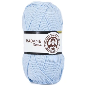 1 Adet Madame Cotton El Örgü İpi Yünü 100 gr 014 Bebe Mavi