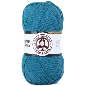 1 Adet Madame Cotton El Örgü İpi Yünü 100 gr 050 Petrol Mavi