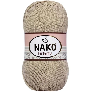 1 Adet Pırlanta Amigurumi El Örgü İpi Yünü Bej 6742