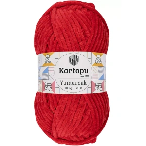 1 Adet Yumurcak Kadife El Örgü İpi Açık Kırmızı K165