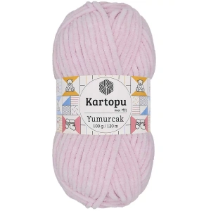 1 Adet Yumurcak Kadife El Örgü İpi Toz Pembe K1562