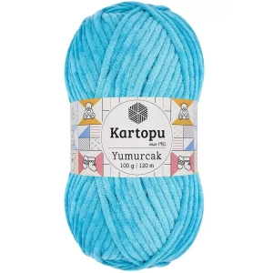 1 Adet Yumurcak Kadife El Örgü İpi Turkuaz K515