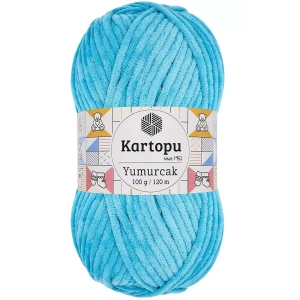 1 Adet Yumurcak Kadife El Örgü İpi Turkuaz K515