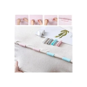 12 Adet Çok Amaçlı Çarşaf Tutucu, Sabitleyici, Kaydırmaz Nevresim Örtü Düzenleyici Klipsler