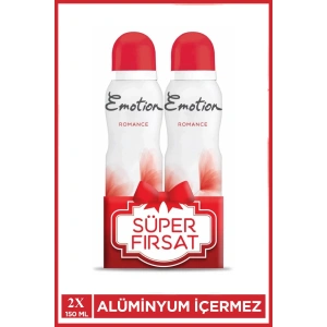 2 Adet Emotion Romance Kadın Vegan Deodorant 150 Ml Hızlı Kurur, Leke Bırakmaz