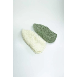 2 Çift El Örgüsü Kışlık Şık Kadın Yün Patik Set 6