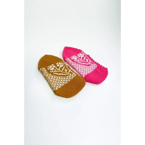 2 Çift El Örgüsü Kışlık Şık Kadın Yün Patik Set 7