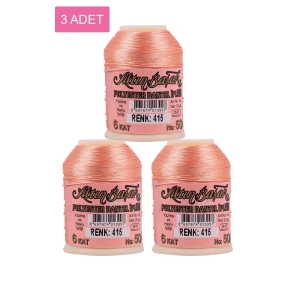 3 Adet Altınbaşak Oya ve Dantel İpi 20 gr - Royaleks - No: 415