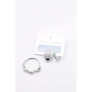 3lü Yılan Küpe - Gümüş