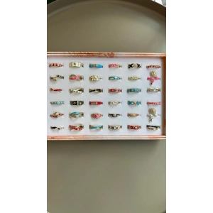 36lı Renkli Yüzük - ÇOK RENKLİ