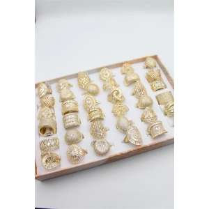 36lı Zirkon Yüzük Seti - Altın