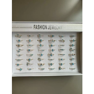 48li Taşlı Yüzük - Altın