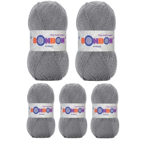 5 Adet Festival Simli Örgü İpi Yünü Renk No:233