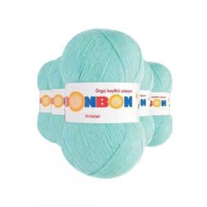 5 Adet Kristal El Örgü Lif İpi Cam Mavi 98203