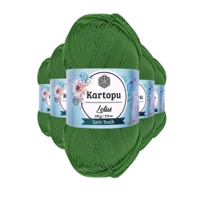 5 Adet Lotus Bikini Büstiyer Bluz Örgü İpi  K486 Çam Yeşili