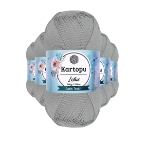 5 Adet Lotus Bikini Büstiyer Bluz Örgü İpi  K941 Açık Gri