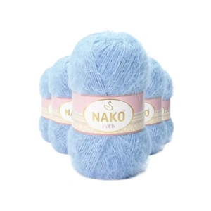 5 Adet Paris El Örgü ipi Yünü Mavi 4129