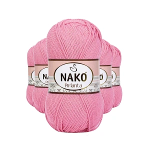 5 Adet Pırlanta Amigurumi El Örgü İpi Yünü Pembe 6740