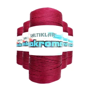 5 Adet Polyester Makrome İpi 1560 Bordo 100 gr