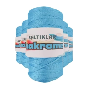 5 Adet Polyester Makrome İpi 3050 Mavi 100 gr