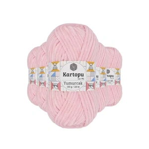 5 Adet Yumurcak Kadife El Örgü İpi Bebe Pembe K768