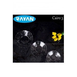 6lı Cam Tabak Güneş Yıldız Gül 3 Model Royaleks-G-405