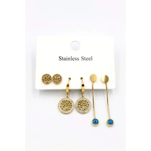 6lı Set Küpe - Altın