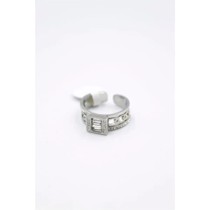 6lı Taşlı Baget Yüzük - Gümüş