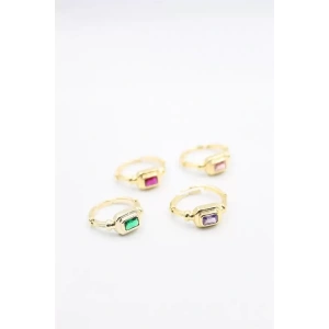 6lı Taşlı Yüzük Seti - Altın