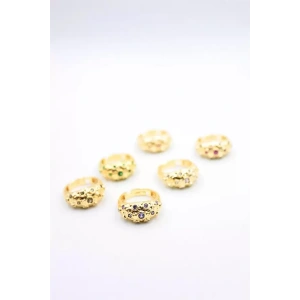 6lı Taşlı Yüzük Seti - Altın