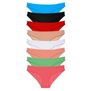 8 adet Süper Eko Set Likralı Kadın Slip Külot Set 5