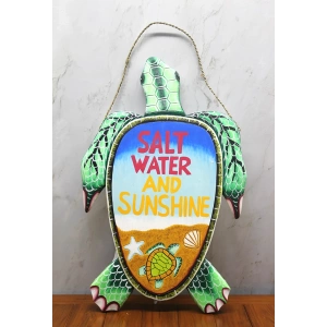 Ahşap Duvara Asmalı Kaplumbağa