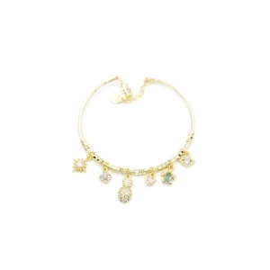 Ananas Charmlı Bilezik - Altın