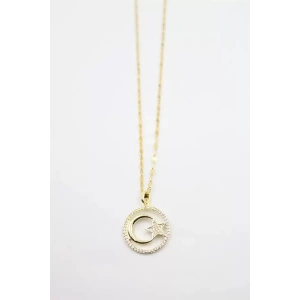 Ay Yıldız Kolye - Altın