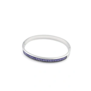 Baget Taşlı Bilezik - Mor