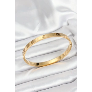 Mey İthalat® 316L Çelik Gold Renk 65 mm Kadın Kelepçe Bileklik