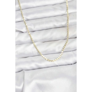 BFS 316L Çelik Gold Renk İnce Ezme Zincir Kadın Kolye