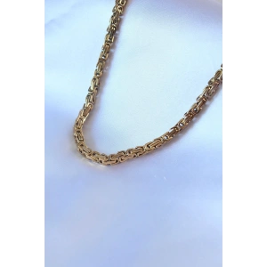 BFS 316L Çelik Gold Renk Kral Zincir Model Erkek Kolye