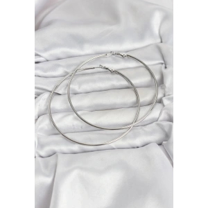 BFS 316L Çelik Gümüş Renk 75 mm Halka Küpe