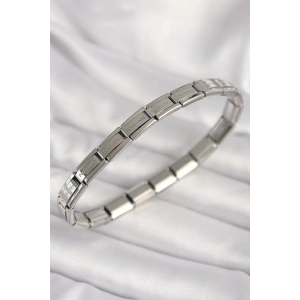 BFS 316L Çelik Gümüş Renk İnce Yazılı Nomination Kadın Bileklik