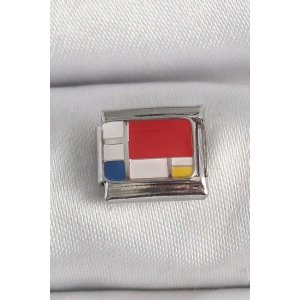 BFS 316L Çelik Gümüş Renk Karışık Renk Portre Model Nomination Charm