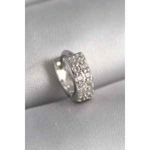 BFS 316L Çelik Gümüş Renk Zirkon Taşlı Tragus Piercing