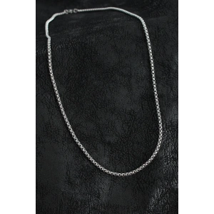 BFS 316L Çelik Örme Zincir Model Gümüş Renk Erkek Kolye