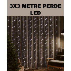 BFS 3x3 LED Şelale Perde Işık Kutlama ve Dekor Aydınlatması