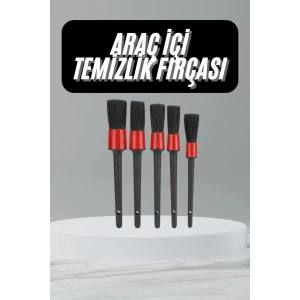BFS 5 Adet Oto Detaylı Temizleyici Araç İçi Temizlik Fırça Seti Koltuk Döşeme Kapı Toz Alma Fırçası