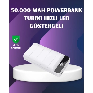 BFS 50000mAh Yüksek Kapasiteli Powerbank Hızlı Şarj ve LED Ekranlı